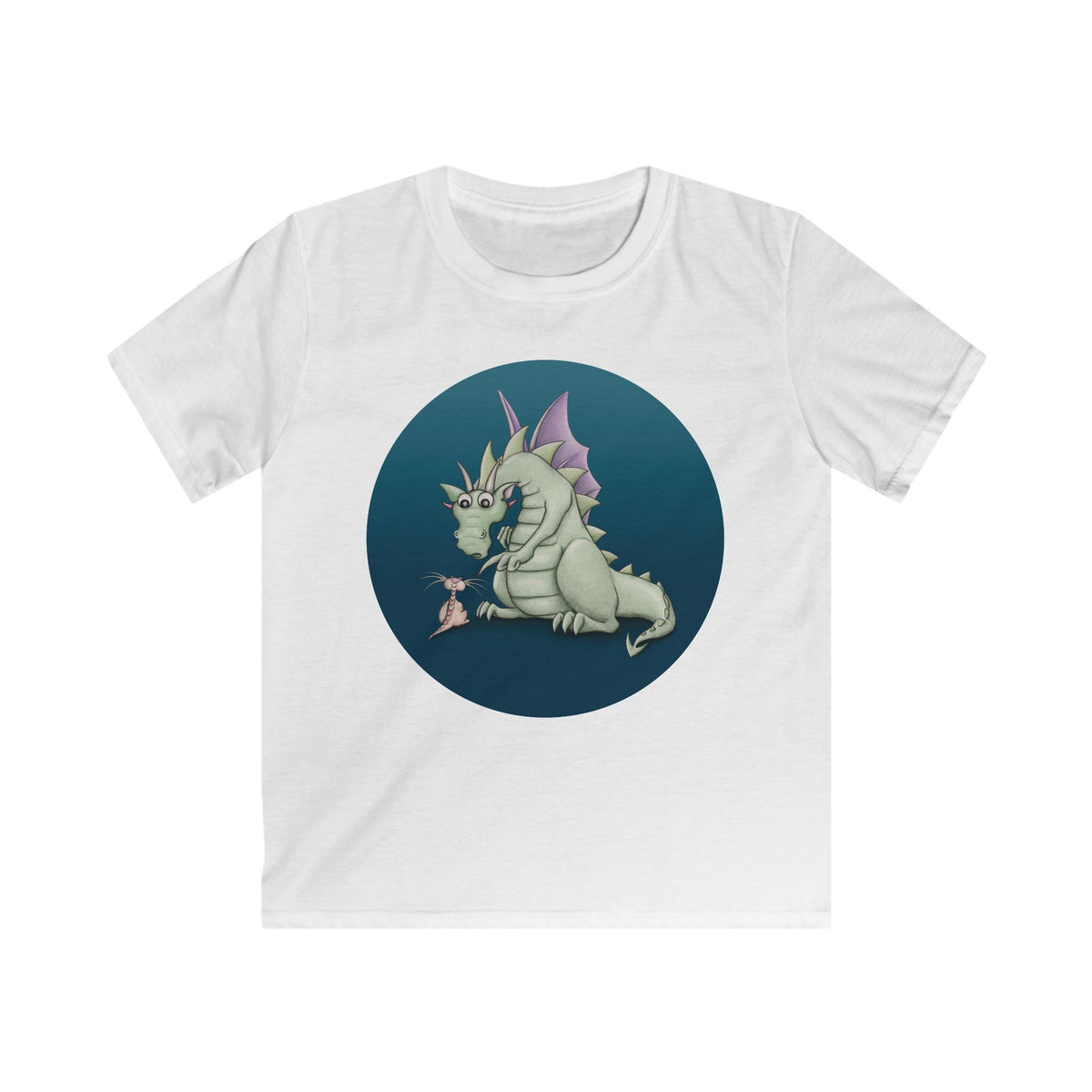 Friendly Dragon & Tiny Dragon Kids T-Shirt