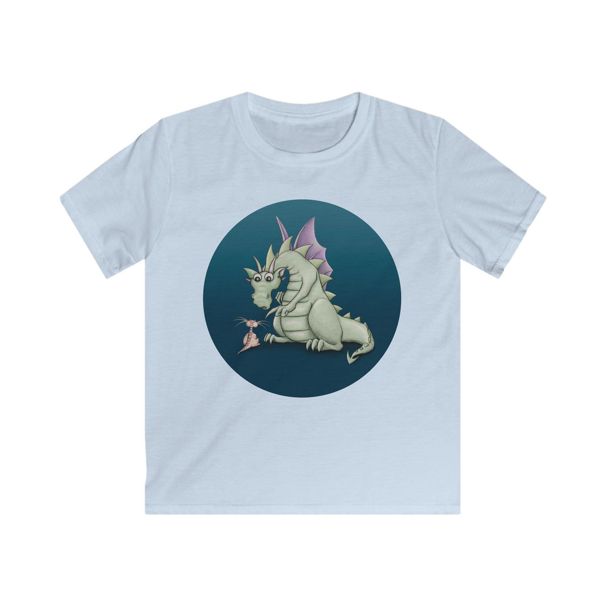 Friendly Dragon & Tiny Dragon Kids T-Shirt