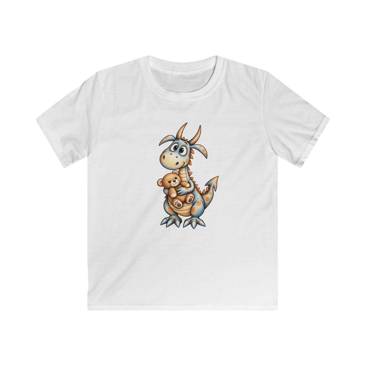 Little Dragon & Teddy Bear Kids T-Shirt